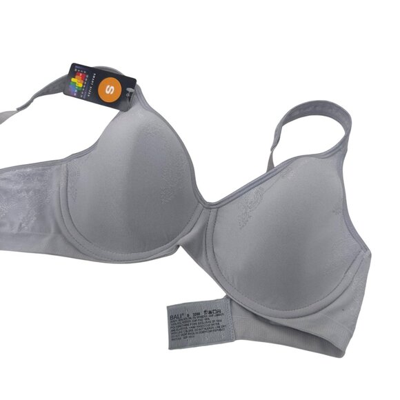 Bali 3388 Women Comfort Revolution Wirefree Bra SZ Small Light Gray - Picture 12 of 13